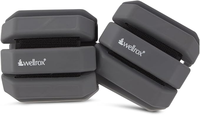 Wellrox Weighted Bangles – Adjustable Ankle and Wrist Weights for Women & Men – Set of Ankle Weights 2 lbs (1 lb Each Wrist Weight) | Weighted Arm Bands for Pilates, Yoga, Running & Walking