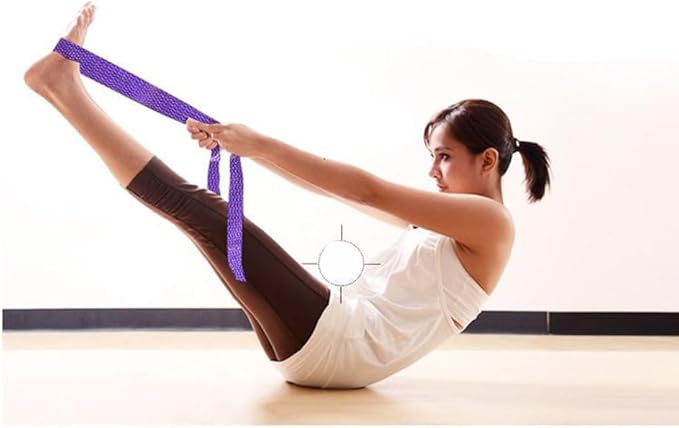 POPETPOP Yoga Stretch Belt 72 Inch Elastic Strap with Sturdy Buckle for Flexibility and Muscle Stretching in Yoga and Fitness
