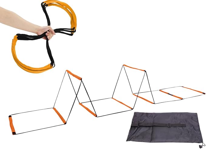 Football Ladder Training - Basketball Agility Ladder with Carry Bag, Versatile Speed Trainer, Professional Footworks Equipment for Soccer Tennis, High-Performance Sport Drill Kit