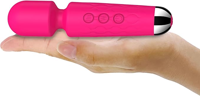 Portable Cordless Body Muscle Massager Multiple Speeds and Modes Neck Relief Waterproof (Rose)