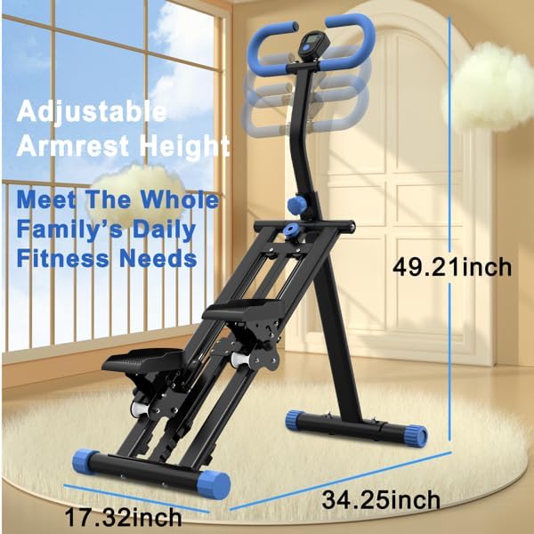 Stair Stepper Mini Stepper, Vertical Climber Machine for Home Full Body Workout, Adjustable Handlebar, Stable Non-Slip Frame, Home Climber, Aerobic Stepper, Fitness Stepper