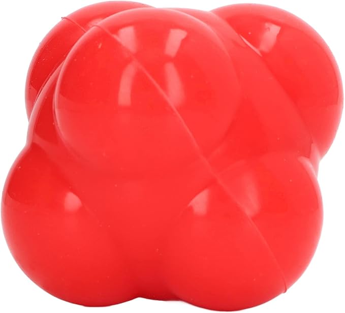 Reaction Ball, Rubber Bright Color Hex Reaction Trainer Ball for Enhanced Agility, Hand Eye Coordination and Fitness Training for Basketball Tennis