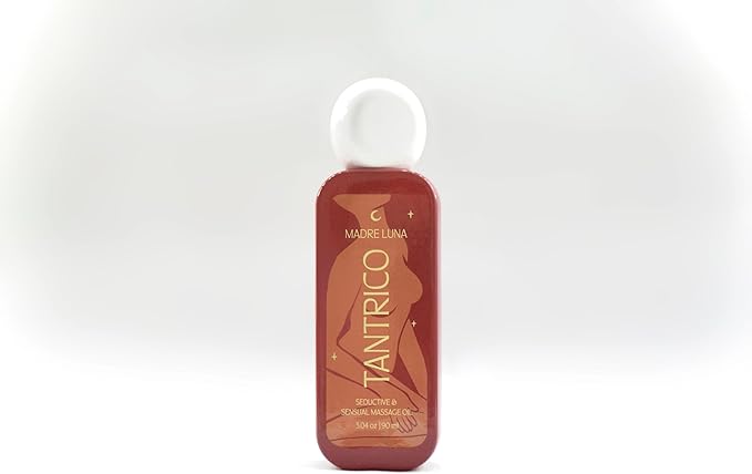 TÁNTRICO by Madre Luna – Sexy & Seductive Massage Oil with Aloe Vera & Coconut Oil, 100% Natural Intimate Body Moisturizer