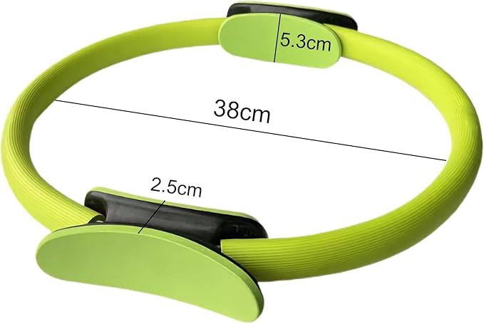 Pilates Ring Fitness Circle 14.96" Yoga Rings Magic Circle with Dual Padded Handles for Toning Arms, Thighs/Legs & Core