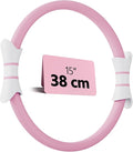 14" Pilates Ring - Magic Circle for Inner Thigh, Arm & Core Toning | Anti-Bend Foam Handles | Home Fitness Gear for Women