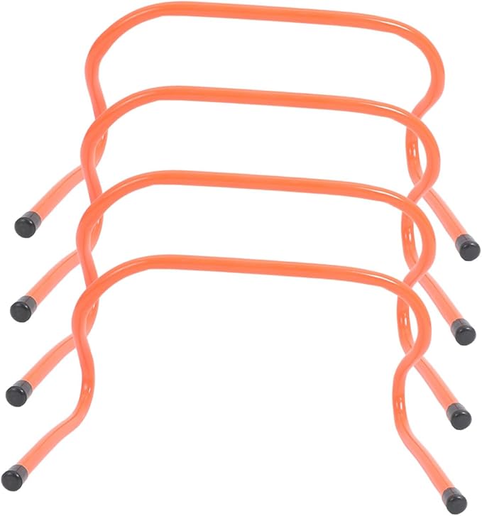 GALPADA 4pcs Speed Hurdles Set 15cm Plastic Agility Track Hurdles for Football Basketball Training Youth Sports Conditioning Equipment