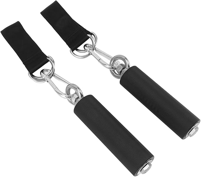 Pull Up Handle Cable Attachment, TPR Rubber Coated Grip, Anti Slip Gym Equipment - Durable Material, Portable Design, Weightlifting and Strength Training