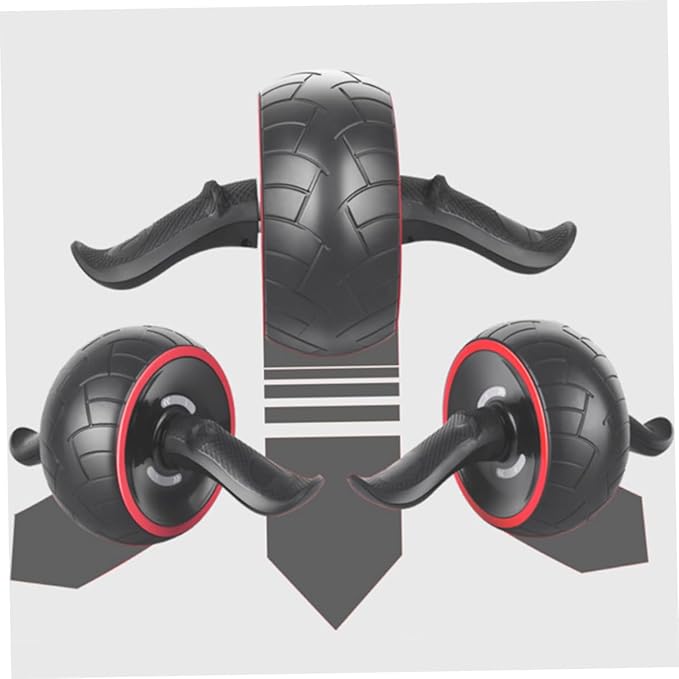 Kisangel Rubber Ab Wheel Roller Abdominal Exercise Trainer Core Knee Mat Muscle Training Tool Fitness Device