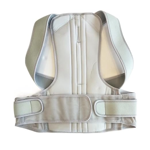 MBROS Adjustable Posture Corrector Lumbar Back Support Brace Breathable Deportment Corset for Spine Back Stretcher Orthopedic Back (Color : Silver, Size : XXL)