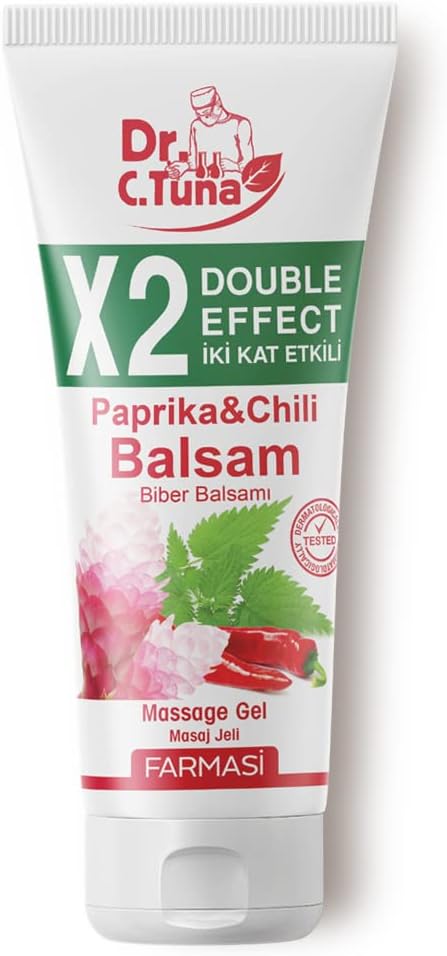 FARMASi Paprika & Chili Balsam 2X Double Effect, Soothing Warming Massage Gel, Helps Ease Muscle Tension and Supports Relaxation & Recovery, Smooth Non-Greasy Body Balm, 8.45 fl oz