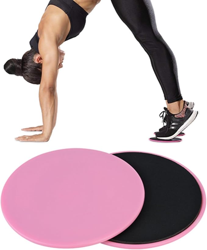 2PCS Exercise Sliding Discs, Small Lightweight Core Sliders, Full Body Workout Sliders with Durable Design, Ideal for Gym, Yoga, Physical Therapy & Dance Training