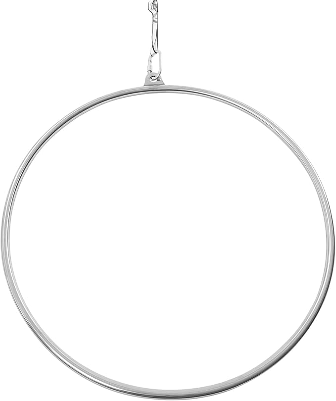 Professional Aerial Hoop Kit, 85CM/25MM Single-Point Ring Professional Aerial Yoga Starter Set with Rigging Hardware Kit Aerial Ring Set Yoga Kit for Home Exercise Performance Anti-Slip Grip