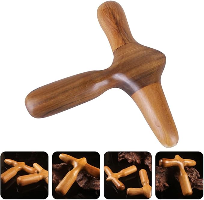 Lurrose Hand Tools Thai Massage Tools Wooden Stick Massager Point Tool Chinese Health Baoding Fitness Balls Health Exercise Stress Balls for Men Women Manual Massage Balls