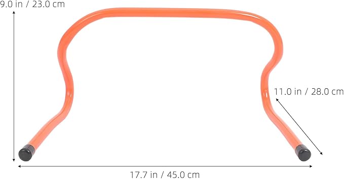 PRETYZOOM 2pcs Plastic Agility Speed Hurdles 23cm Wear-Resistant Running Training Equipment for Youth Football Soccer Conditioning
