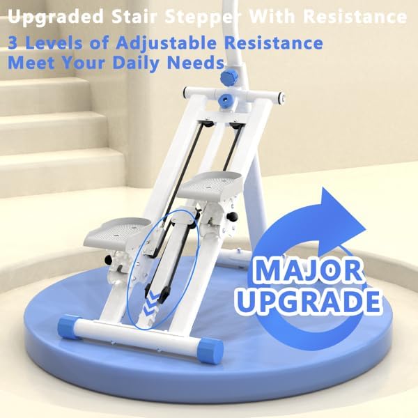 Stair Stepper Mini Stepper, Vertical Climber Machine for Home Full Body Workout, Adjustable Handlebar, Stable Non-Slip Frame, Home Climber, Aerobic Stepper, Fitness Stepper