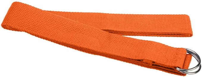 Cotton Exercise Yoga stretch Strap - Sturdy Flexibility Tensile Belt Adjustable Metal D-Ring Buckle, Hold Poses for Daily Stretching, Pilates, General Fitness, and Physical Therapy