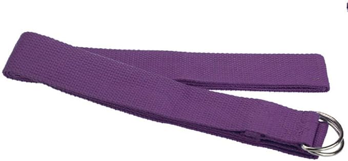 Cotton Exercise Yoga stretch Strap - Sturdy Flexibility Tensile Belt Adjustable Metal D-Ring Buckle, Hold Poses for Daily Stretching, Pilates, General Fitness, and Physical Therapy