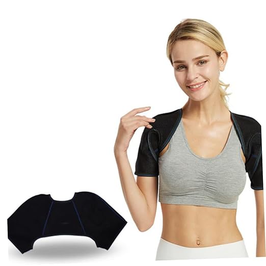 Updated Version Self-heating Shoulder Pad Massager Tool for Muscle Pain Relief Breathable Support Belt and Magnetic Therapy for Men and Women