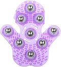 Hand-Shaped Massage Ball Gloves, Featuring 9 * 360° Rotating Metal Balls That fit The Natural Curvature of The Palm, are Suitable for Full-Body Care and can Relieve Fatigue. (Purple)