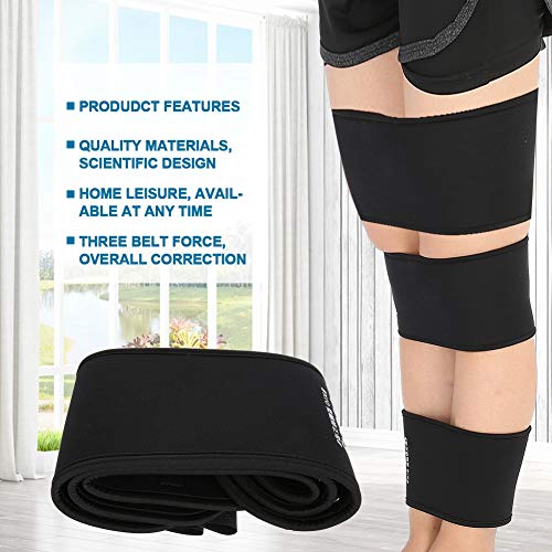 Health Gear 3pcs Leg Correction Belts, Posture Corrector for O X Type Leg, Orthopedic Leg Belt Bow Legs Correction, 3 Size for Thigh Knee Shin, Straighten Legs Band for Adult and