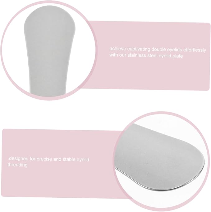 NOLITOY Salon Eyelid Plate Eyeliner Washing Shield Sturdy Eyelid Baffle Stainless Steel Beauty Tool