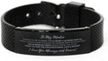 to My Madre, Thank You for The Unconditional Love & Support Mesh Bracelet, for Madre, Valentines Birthday Gifts for Madre, Mother's Day, Father's Day for Madre