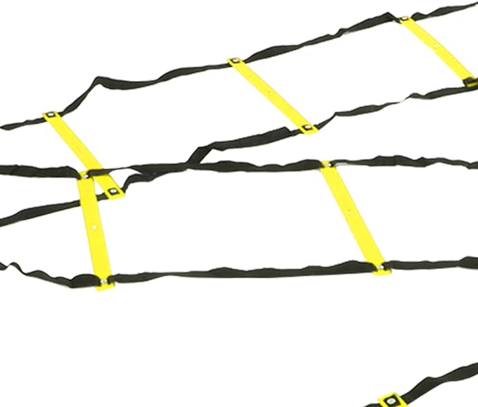 7M 14 Rung Agility Speed Ladder Stairs, Adjustable Training Ladder for Soccer Football Fitness, Non - Slip PP Agility Ladder with Angle Marks for Athletes and Coaches