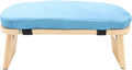 Yinhing Wooden Meditation Bench Ergonomic Detachable Kneeling Stool with Soft Cushion for Practice Includes Convenient Carry Bag Stylish Blue Design for Comfortable Meditation Sessions and (Blue)