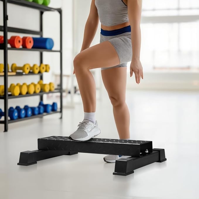 Steel Calf Raise Block – Heavy Duty Calf Stretch Platform for Seated & Standing Calf Raises, Calf Extension, Dumbbell Calf Raise & Leg Strength Training Equipment for Home Gym
