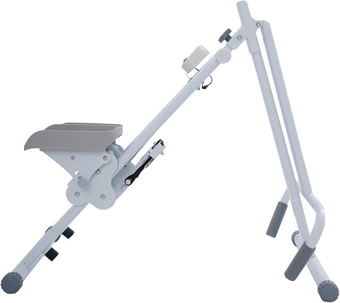 Stair Stepper Machine for Home, Foldable Stepper Climber with LCD Display & 3-Level Resistance, Compact Cardio Equipment for Legs & Core Workout - White