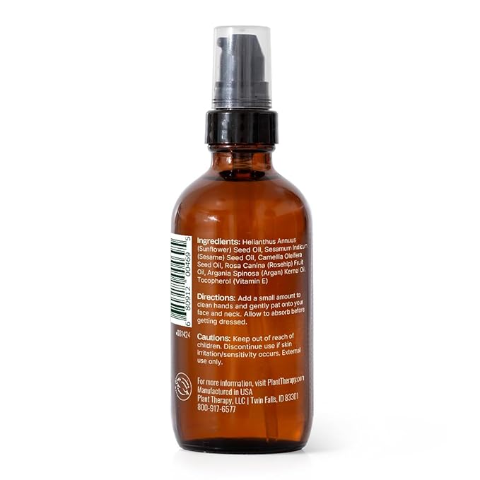 Plant Therapy Younger Glo Facial Oil 4 oz, Moisturizing Facial Oil for Dry Skin, Fine Lines, and Anti Aging