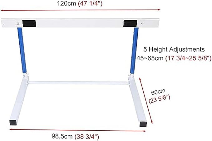 Height Adjustable Track & Field Hurdles, Sport Speed Hurdles Training Equipment for All Ages, Obstacle Courses and Drills Jumping Bar (3pcs 76)