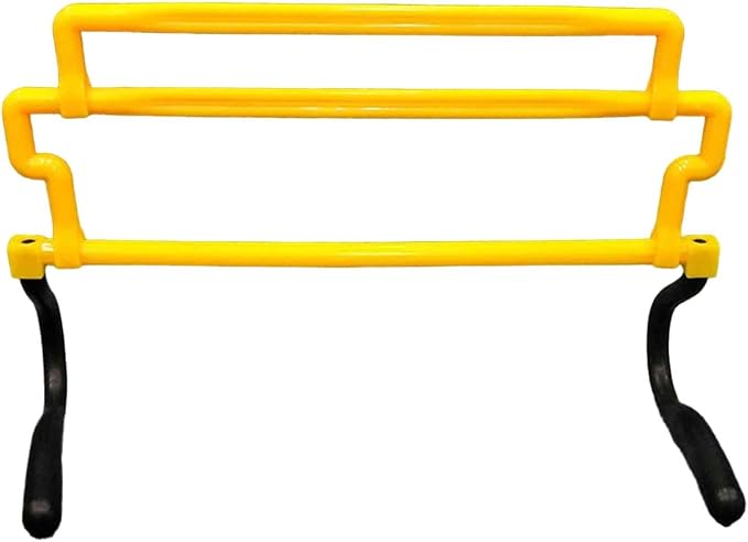 pistro Speed Hurdles, Adjustable 4-Height Training Hurdles (15-36cm/6-14in) for Football, Agility, Fitness - Yellow