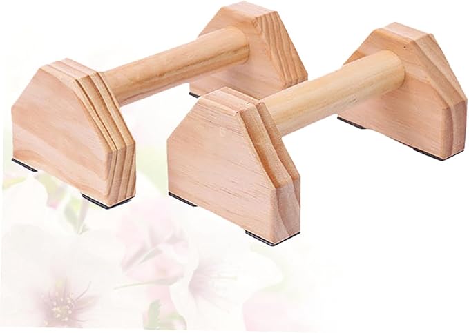 COHEALI Handstand Bars and Push-up Bracket Set, Solid Wood Muscle Training Device for Upper Body Strength, Portable Calisthenics Fitness Equipment for Home Workout