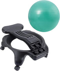 SRNSAEB Exercise Ball Chair with Back Support, Ergonomic Office Chair Yoga Ball to Pregnancy/Gym Goer/Back Pain People, Inflatable Stability Ball Chair with Pump/Wheels(Green)