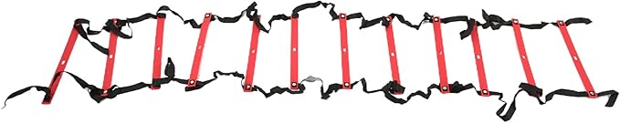 Fixed Agility Ladder for Football Training, Speed Rope Ladder with 12 Rungs, Bright Color Footwork Ladder for Soccer Drills, 6M Durable PP Sports Ladder for Team and