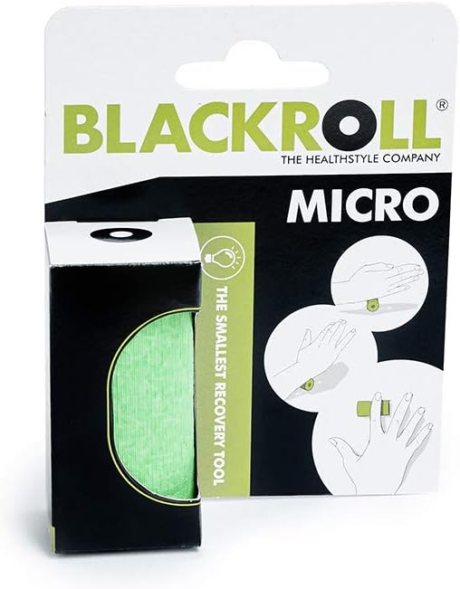 BLACKROLL - Micro Foam Roller, Small Deep Tissue Massage Tool for Feet, Hands, and Arms, Use for Travel, Exercise and Muscle Recovery and Plantar Fasciitis Relief, 6cm (2.3") x 3cm (1.2")