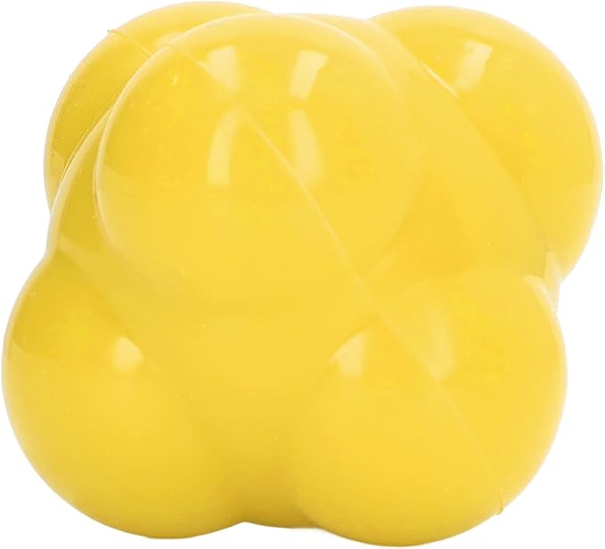 EVTSCAN Reaction Ball Rubber Hex Trainer for Improving Hand Eye Coordination Agility Basketball Tennis