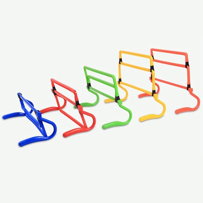 pistro Agility Training Hurdles 5Pcs Adjustable Speed Hurdles for Football, Running, Obstacle Courses & Fitness Drills