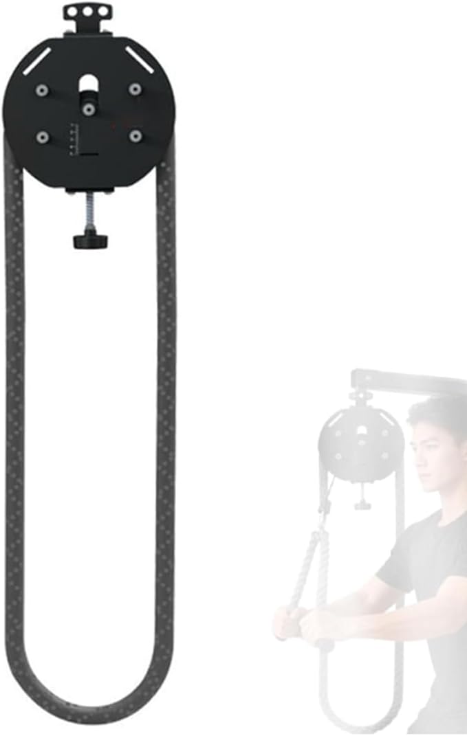 Endless Rope Trainer, Resistance Trainer Machine, Suspension Endless Rope Pulley System, Closed-Loop Nylon Rope, Home Gym Infinity Rope for Interval Resistance Training Black