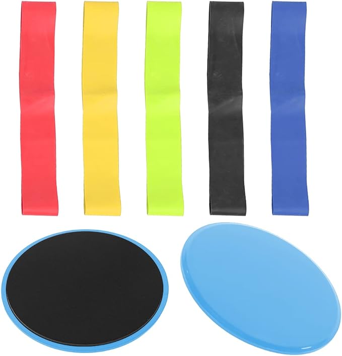 Fitness Sliding Disc, Wireless Core Slider Workout Equipment, Low Impact ABS Sliders for Home Gym and Floor Exercises with Pull Straps for Beginners and Advanced Users