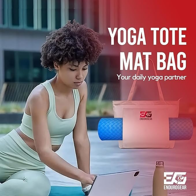 Yoga & Fitness Kit - Non-Slip 6mm Mat, Durable Resistance Tools, Premium Jump Rope, Adjustable Bag, Thigh Trainer | Home Workout & Pilates Essentials for Beginners