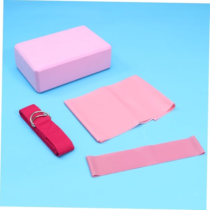 Yoga Tool Kit Yoga Mat Straps Blocks Resistance Ring Latex Pull Towel Stretching Accessories Fitness Set