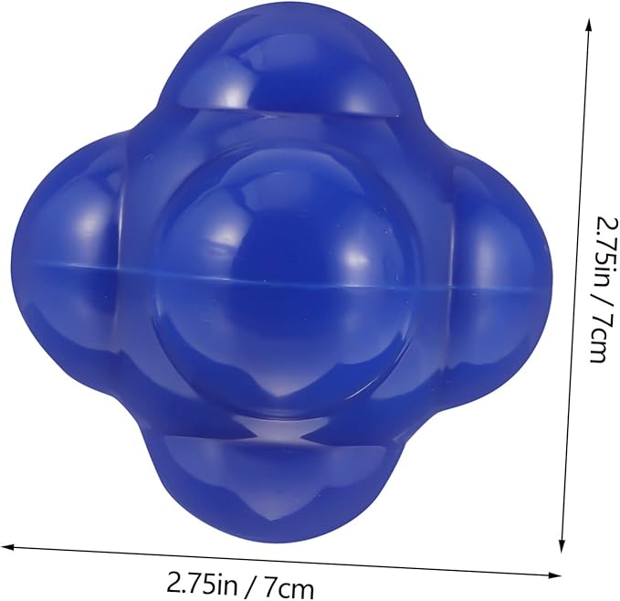 Kisangel Hexagonal Agile Training Ball for Fitness and Sports Large Blue Reaction Ball for Hand Eye Coordination Agility Improvement Myofascial Release Exercise Equipment