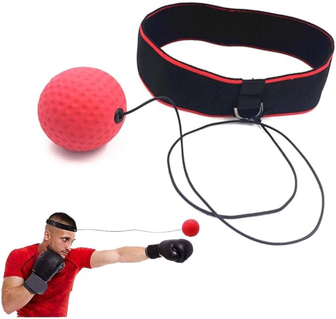 Angzhili Boxing Reflex Ball with Headband, Softer Than Tennis Ball, Perfect for Reaction, Agility, Punching Speed, Fight Skill and Hand Eye Coordination Training