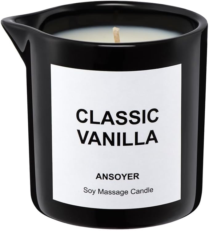 Massage Oil Candle for Men, Ultra Hydrating Body Care with Soybean Oil, Body Oil Candle, 8.1oz, Amazing Gift (Classic Vanilla)
