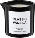 Massage Oil Candle for Men, Ultra Hydrating Body Care with Soybean Oil, Body Oil Candle, 8.1oz, Amazing Gift (Classic Vanilla)