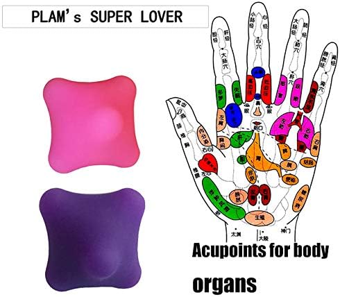 Hand Massage Exercise Therapy Balls-Deep Tissue Trigger Point Self Massage Rehab Reflexology Ball Arthritis Pain Relief Workout for Hands Palm Back Foot Shoulder Body Leg 2PCS(Pack of Two)