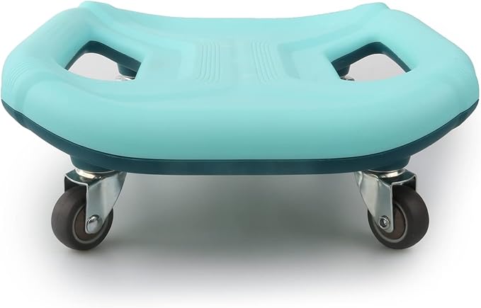 Core Coaster Abdominal Abs Training Machine Equipment, Ab Wheel Roller Exercise for Home Gym, Waist Strength Trainer with a Kneel Mat (Blue)