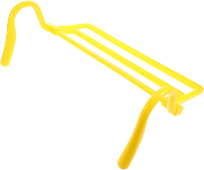 Toyvian Adjustable Soccer Training Hurdles Set with Ladder Safety Bars, Foldable Speed Agility Hurdles for Football and Basketball Footwork Exercises, Yellow
